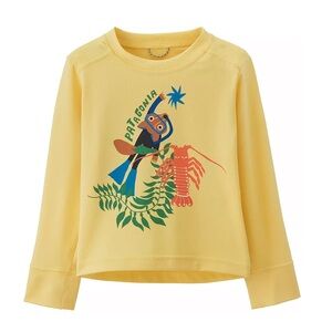 Patagonia Infants Capilene UPF Yellow Graphic Long Sleeve Shirt